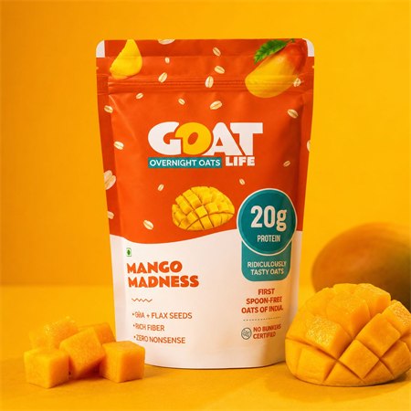 GOAT Life Mango Madness oats pouch